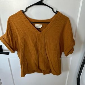 Burnt orange blouse universal threads